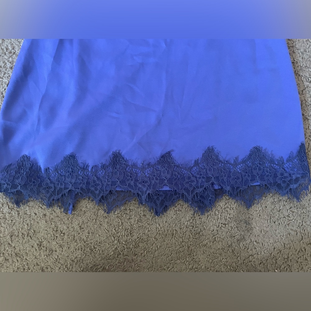 Urban Outfitters blue / purple mini skirt size small with lace on bottom NWT - Picture 13 of 13